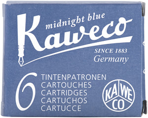 Pack of 6 Kaweco Ink Cartridges - Midnight Blue